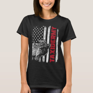 Camiseta Taxidermy Estados Unidos Bandera Taxidermist Deer 