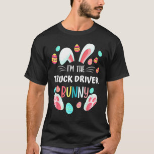 Camiseta Taxista de camionetas para familias Bunny Gráfica 