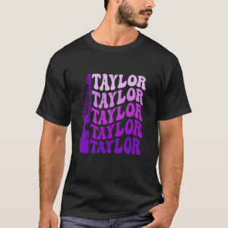 Camiseta Taylor Nombre I Love Taylor Chica Groovy 80 s V