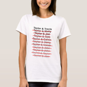 Camiseta Taylor & Travis (Black Text / Red Line)