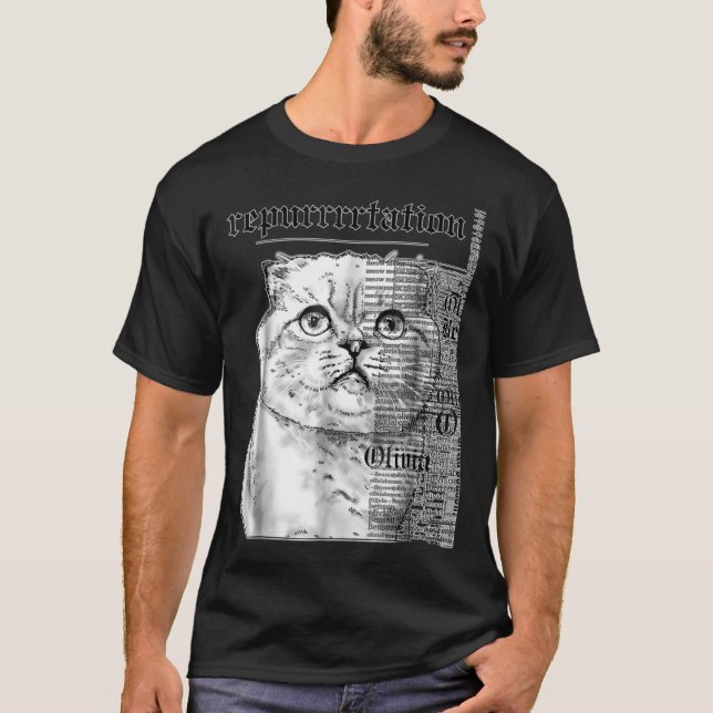Camiseta Taylor White Cat Tee Swift Rep Tour Essential T-Sh (Anverso)