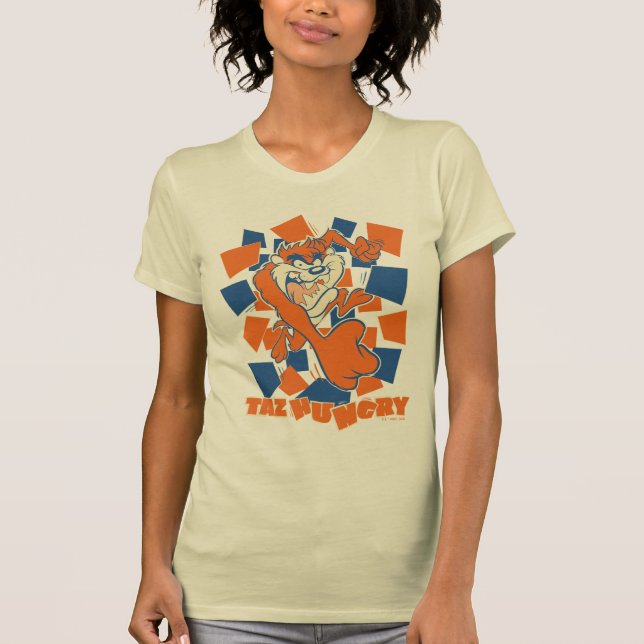 Camiseta TAZ™ Hungry Smashing Through Checker (Anverso)