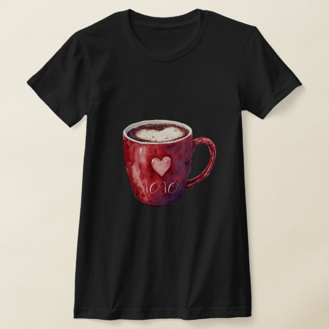 Camiseta Taza Corazón Rojo  (Distribución)