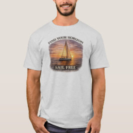 Camiseta Taza de barco de vela al atardecer Navegar gratis 