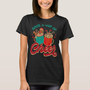 Camiseta Taza de botas de cocoa vivas Santa Christm