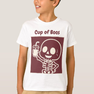 Camiseta Taza de Buu Esqueleto Lindo Niño Halloween