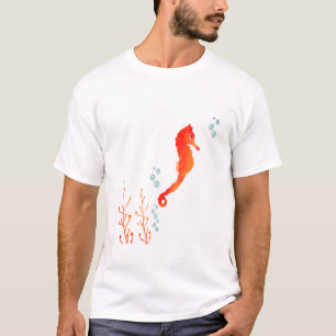 Camiseta Taza de caballito de mar acuarela – divertido skit