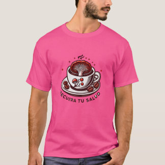 Camiseta Taza de Caf con Ganoderma retro