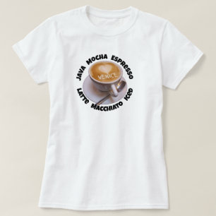 Camiseta Taza de Café Cappuccino de Venecia Corazó
