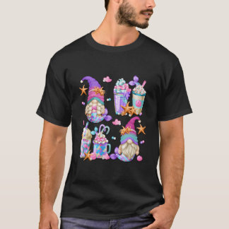 Camiseta Taza de café con leche de sirena gnomo para vacaci