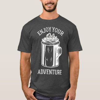 Camiseta Taza de café de Camping Disfruta tu aventura Canoa