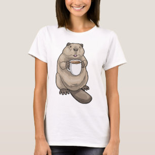 Camiseta Taza de café de castor