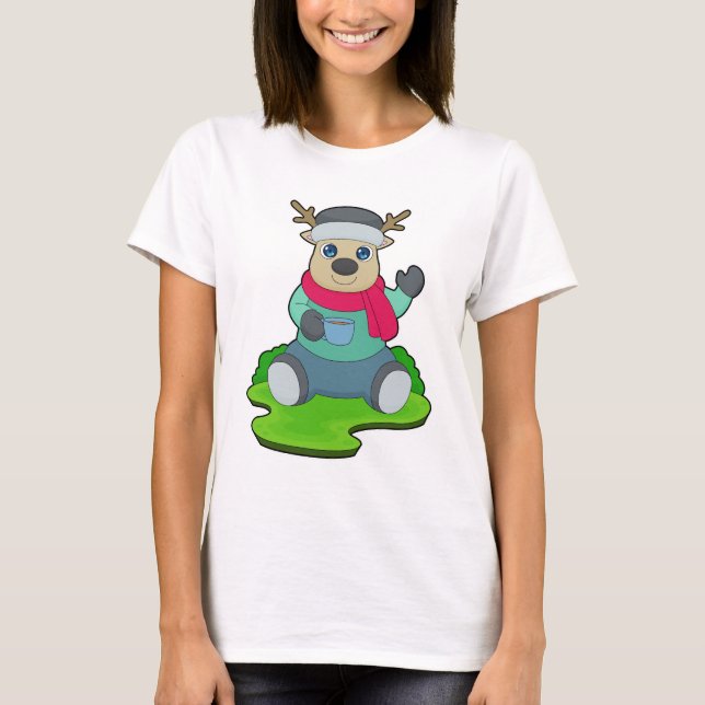 Camiseta Taza de café de ciervo (Anverso)