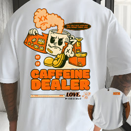 Camiseta Taza de café de dibujos animados clandestinos rega
