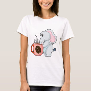 Camiseta Taza de café de elefante