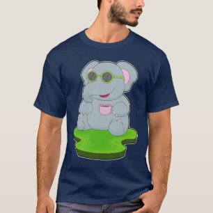 Camiseta Taza de café de elefante