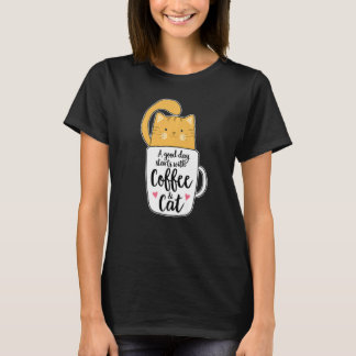 Camiseta Taza de café de gato naranja Gato