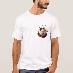 Camiseta Taza de café de malvavisco fantasma lindo Hallowee