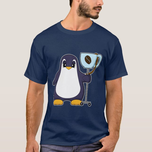Camiseta Taza de café de pingüino (Anverso)