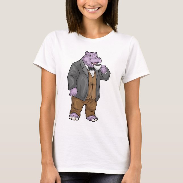 Camiseta Taza de café Hippo (Anverso)