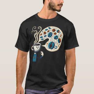 Camiseta Taza de café peculiar Headee Artístico Divertido