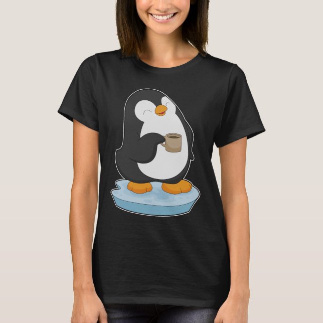 Camiseta Taza de café Pingüino (Anverso)