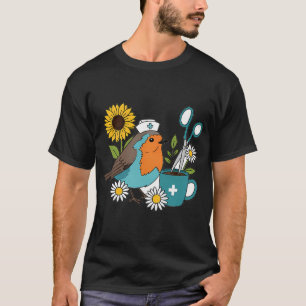Camiseta Taza de café Robin y regalo de tijeras de enfermer
