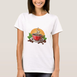 Camiseta Taza de café roja