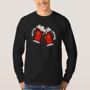 Camiseta Taza de cerveza con bandera de China  Cerveza chin