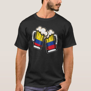 Camiseta Taza de cerveza con bandera de Colombia   Cerveza 