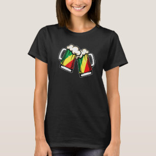 Camiseta Taza de cerveza con bandera del Congo Cerveza cong