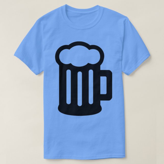 Camiseta Taza de cerveza negra (Diseño del anverso)