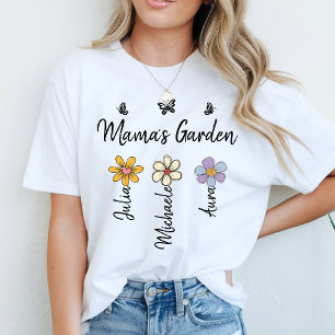 Camiseta Taza de flor de nacimiento personalizada con nombr