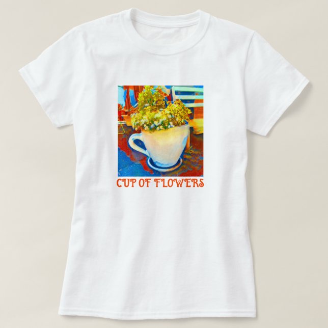 Camiseta Taza De Flores Café Mug Planter (Diseño del anverso)