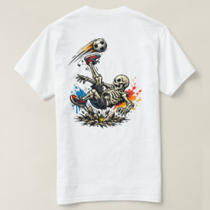 Camiseta Taza de fútbol de patada de bicicleta de esqueleto