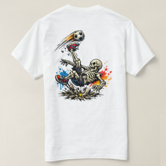 Camiseta Taza de fútbol de patada de bicicleta de esqueleto