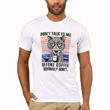 Taza de gato divertida - No hables antes del café