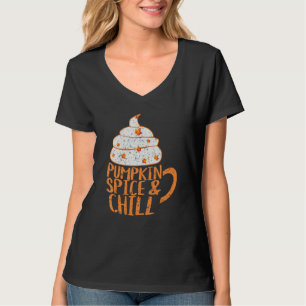 Camiseta Taza de Halloween de especias de calabaza y latte 
