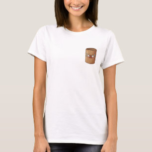 Camiseta Taza de papel nerviosa: adorable dibujo animado pr