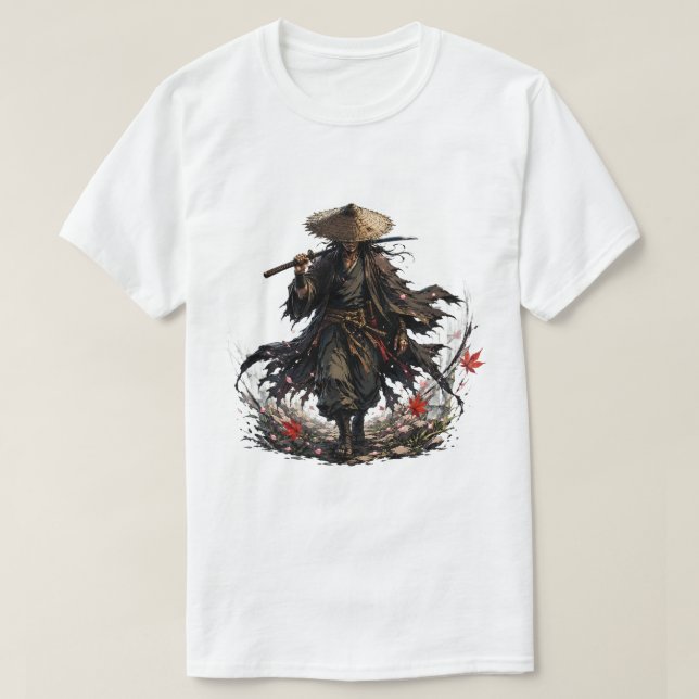 Camiseta Taza de Ronin Errante Místico | Guerrero Samurái e (Diseño del anverso)