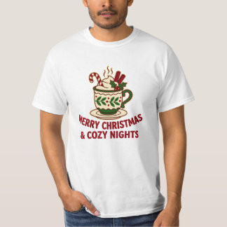 Camiseta Taza Navideña Acogedora Nocturna