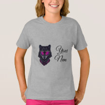 Taza Personalizable con Nombre de Arte Neon Lobo C