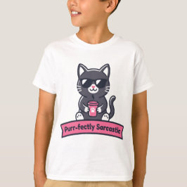 Camiseta Taza personalizada de gato negro sarcástico perfec