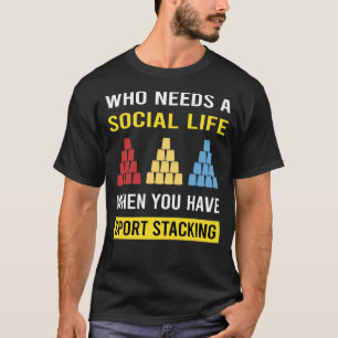 Camiseta Tazas de apilamiento de Sport Stacking de velocida