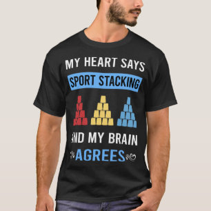 Camiseta Tazas de apilamiento de Sport Stacking de velocida