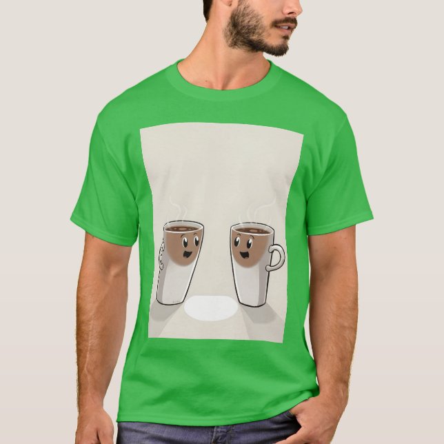 Camiseta Tazas de café antiguas retro (Anverso)
