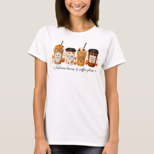 Camiseta Tazas de café de otoño, Especias de calabaza, Clim