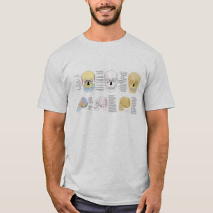 Camiseta Tazas ilustradas color humano humano del cráneo de