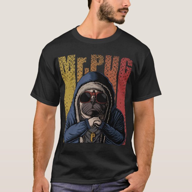 Camiseta Tazón de cachorros- Sr.Pug (Anverso)