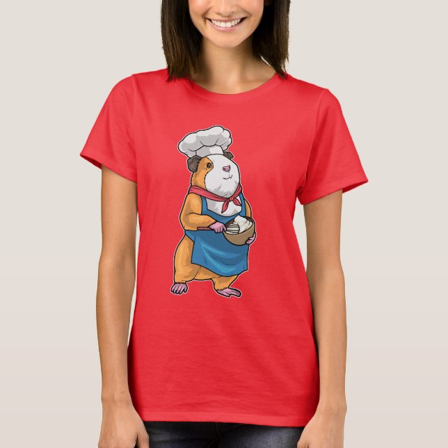 Camiseta Tazón de chef para cobaya (Anverso)